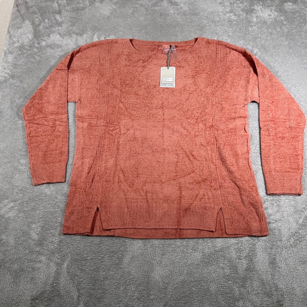 Barefoot Dreams CozyChic Ultra Lite Dockside Pullover Womens XL Amberglow Winter
